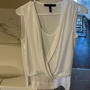 Bcbg white flowy top